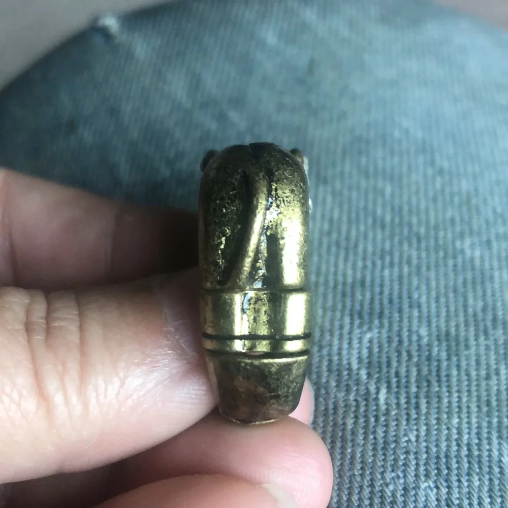 Vintage Bronzed tone stretchy elephant ring - Picture 6 of 7